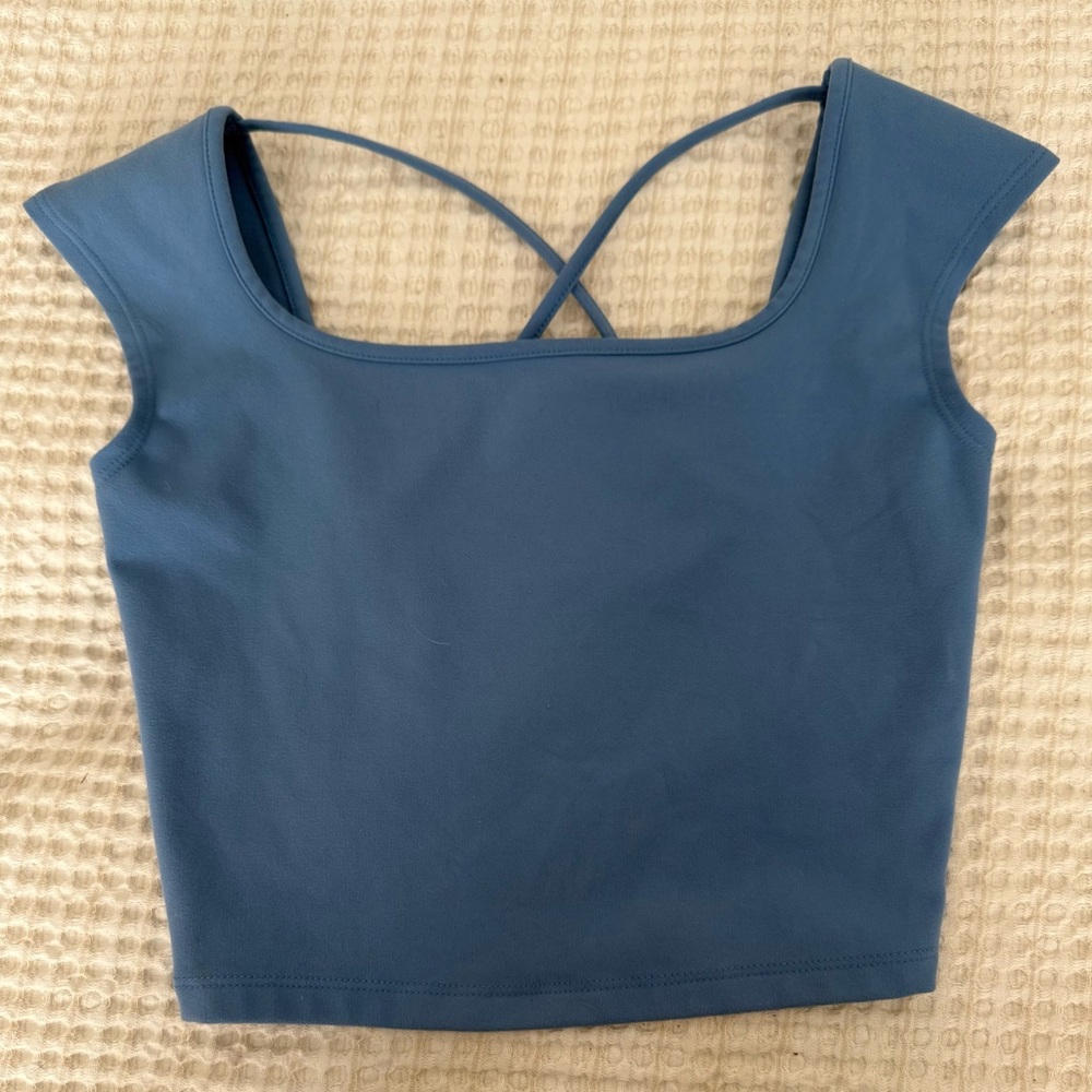 Wild Fable Teal Sleeveless Crop Tank Top